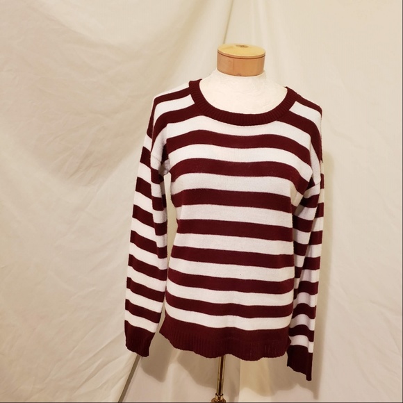 Kirra , Maroon Striped Sweater - Picture 2 of 5